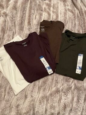 Men’sArizona Jean Company Short Sleeve Crew Tees in White, Burgundy, Brown, Oliv